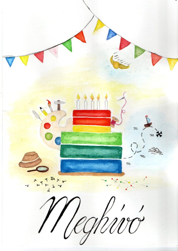 Kreatív Szülinapi meghívó-ELŐLAP